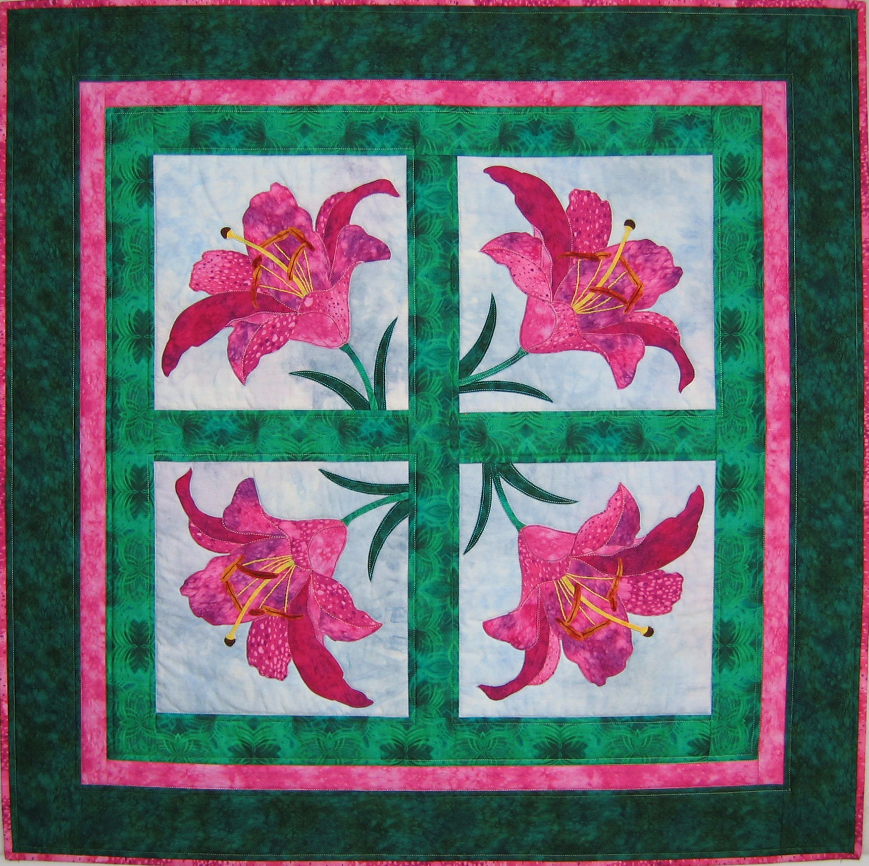 Flower Quilt Pattern Digital Quilt Pattern Applique Quilt Etsy