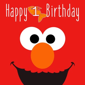 Sesame Street Elmo Poster Birthday Decoration Room Decor Etsy
