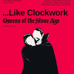 Queens of the Stone Age Poster - ...Like Clockwork v2 - Custom Band Posters - QOTSA - Josh Homme - American Rock - Rock Gift Alternative