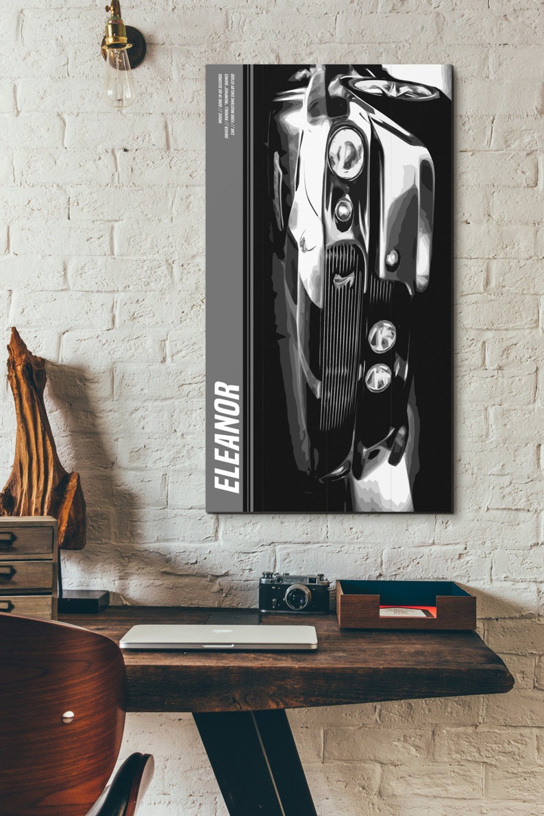 Eleanor Poster Ford Mustang Shelby GT500 Gone in 60 Seconds Custom Movies Posters Angelina Jolie, Nicolas Cage, Sports Car Posters image 3