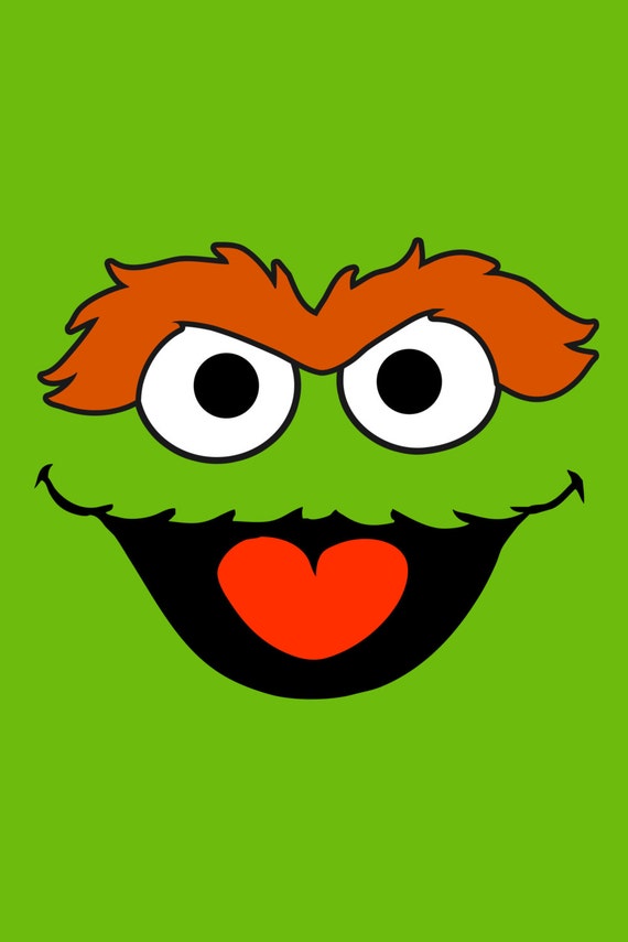 Sesame Street Oscar The Grouch Poster Birthday Decoration | Etsy