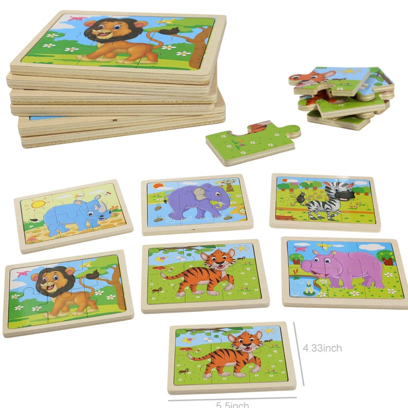 Wooden Jigsaw Puzzles for Kids Age 2 3 4 5 Toddler Puzzles Toys ...