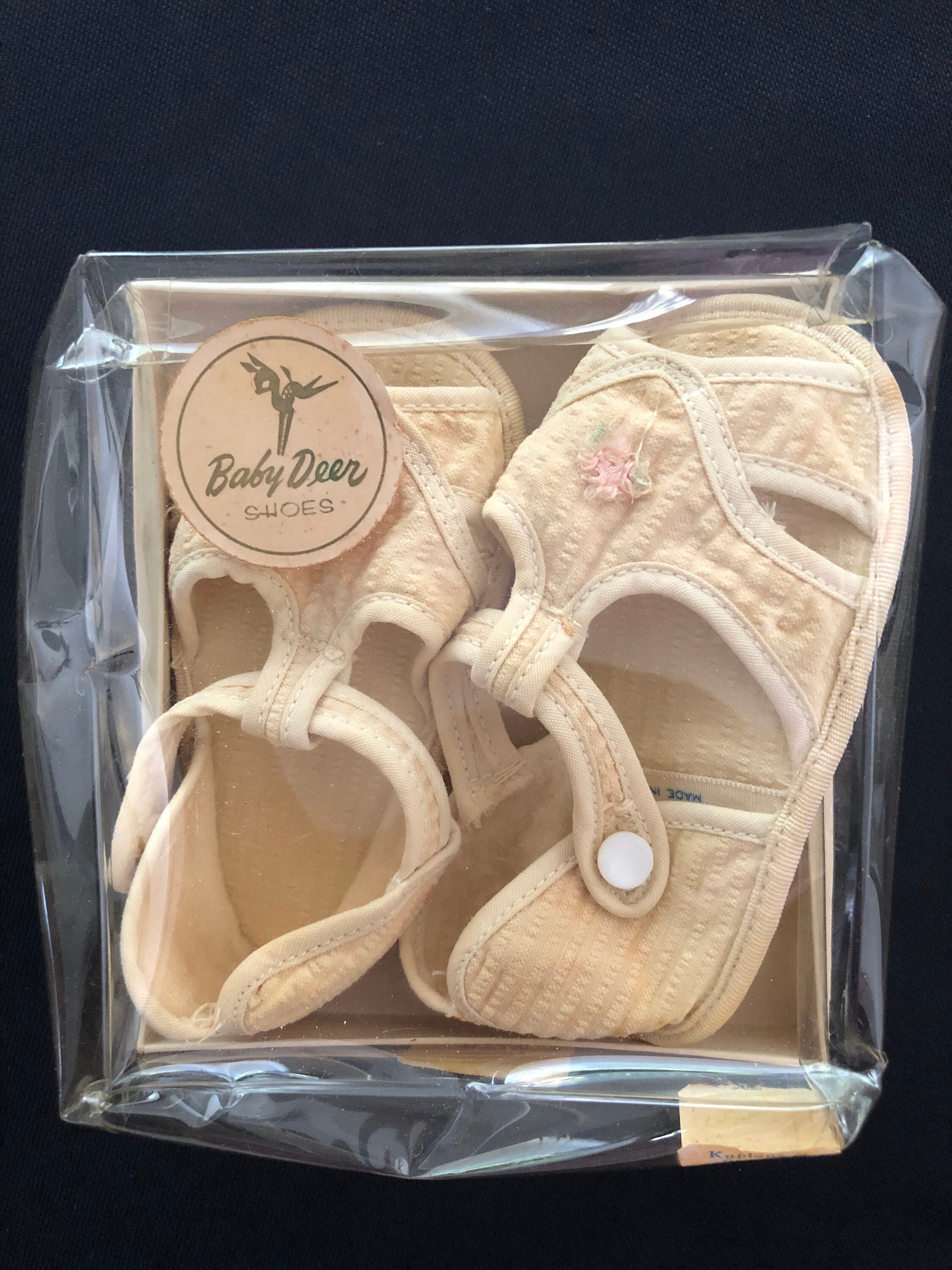For Sale. Baby Shoes. Never Worn. Vintage NIB Baby Deer Seersucker Sandals Crib Shoes Girls Size 2 3 6 months Etsy