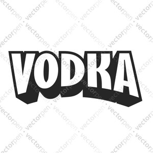 Vodka 3D Tipo di azione / Per scrapbooking, disegni, arte, ecc / Download digitale