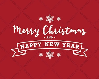 Merry Christmas Lettering SVG Designs. Winter Clip Art for Scrapbooking, Cricut, and Vinyl Holiday Projects. Digital Download