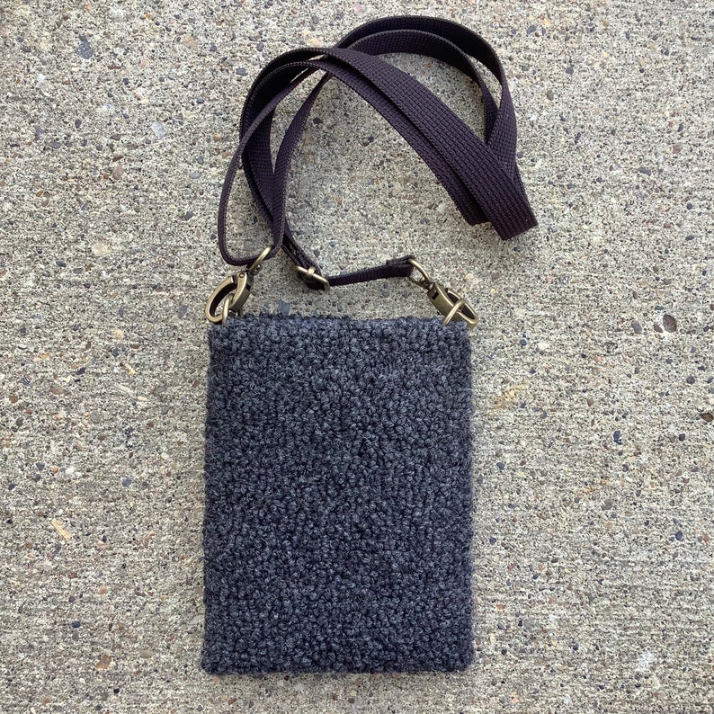 Fox Punch Needle Phone Pocket With Cross-Body Strap