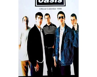 1998 Oasis Calendar. Dates Match 2026 Large Photos Noel Liam