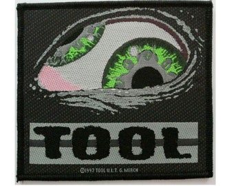 TOOL  patch  Ocular Orifice  vintage woven sew on licensed patch. 1997.  U.L.T. G.Merch, Aenima Cam De Leon new