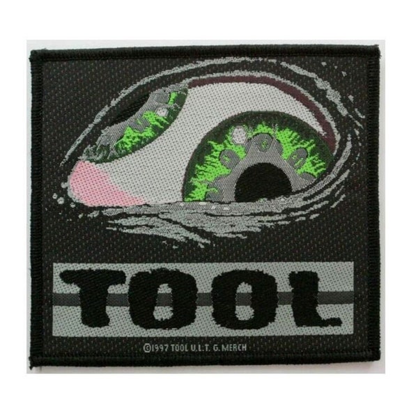 TOOL  patch  Ocular Orifice  vintage woven sew on licensed patch. 1997.  U.L.T. G.Merch, Aenima Cam De Leon new