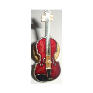 VIOLIN enamel pin badge, never used.  Musical instrument pin