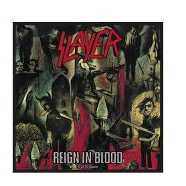 SLAYER patch:   Reign in blood  official woven 2020 patch.  Heavy metal band.