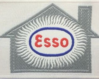 ESSO patch .  Vintage patch from the 70's,   Genuine Original House logo embroidered Cloth Patch Badge oil
