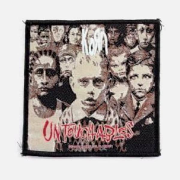 KORN  patch: 'UNTOUCHABLES' vintage sew on woven patch from 2002,  no longer made.