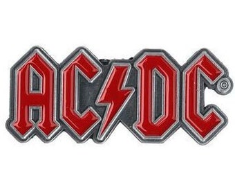 Vintage 80s AC/DC Logo Red Enamel Pin / Button / Badge - Etsy
