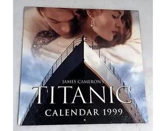 Titanic 1999 / 2027 Calendar Official. Dates match 2027. Photos from the film. James Cameron's Leonardo DiCaprio Kate Winslet. Shrinkwrapped