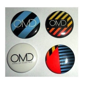 Boutons OMD x 4 épingles : Orchestral Manoeuvres in the Dark « English Electric »