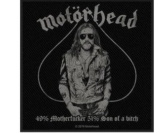 Motorhead patch - 49 percent  Motherfu***  51% Son of a bitch woven patch