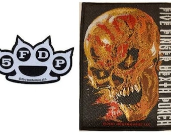Elección de parche 5FDP: 'Tú eliges 1. Parche blanco 'Knuckles', 2. Y parche tejido Justice for None. Golpe mortal de cinco dedos