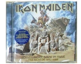 Iron Maiden CD  Somewhere Back In Time  The Best Of: 1980-1989  CD shrinkwrapped, rock and heavy metal music CD