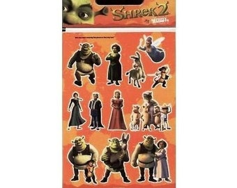 Shrek 2 imanes oficiales de nevera - imanes de actividad Shrek 2, imanes pop out en una hoja,