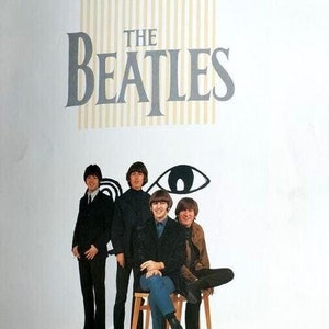 Beatles 1986 Calendar, dates match 2025, vintage , fab four, John Lennon, Paul McCartney, George Harrison, Ringo Starr,