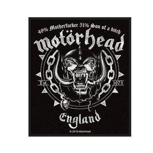 MOTORHEAD  patch: '49 percent   Motherf*cker 51% Son of a Bitch  licensed woven sew on patch. (c) Motorhead 2020