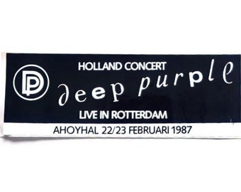 Deep Purple -  vintage sticker  Holland Concert Live in Rotterdam 1987