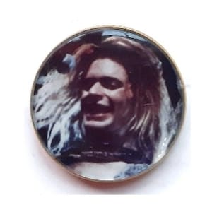 David Lee Roth Van Halen pin ,  vintage , resin coated.  Original 80&#39;s