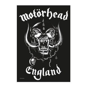 MOTORHEAD flag:  &#39;ENGLAND&#39; flag, official licensed textile wall poster  flag