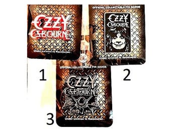 Ozzy pin badges . You choose design 1. Logo 2. face 3. bat  All official merch of the Prince of Darkness RIP