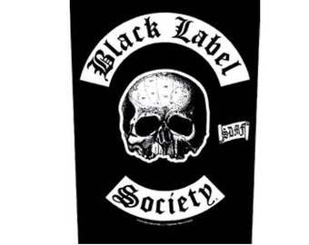 Black Label Society  printed  back patch, skull design, (c) 2012 licensed.