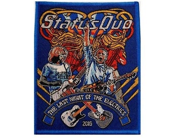 STATUS QUO patch: 'The Last Night of the Electrics' sew on woven  patch Rick Parfitt, Francis Rossi