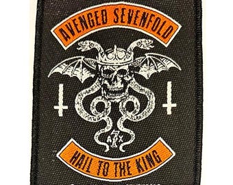 Avenged Sevenfold  'Hail to the King large woven  back patch .  Made in 2014.