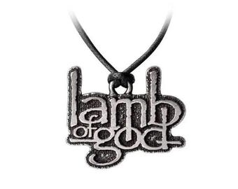 Lamb of God pendant necklace by Alchemy Gothic. American heavy metal band.