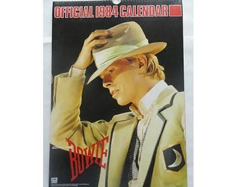 David Bowie 1984  Calendar .  VintageOfficial calendar.  Bowie was an iconic musician,  and actor,  RIP