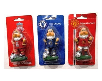 Official mini gnome wearing football kit. Comes in blister packs. You choose team. Official merchandise.