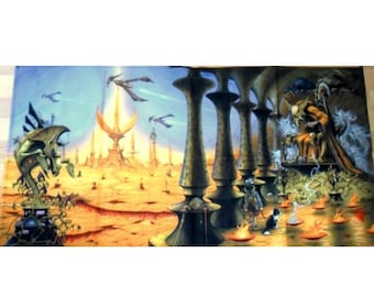 Bandera MAGNUM Bandera textil oficial 'Sacred Blood Divine Lies'. El decimonoveno álbum de estudio de Magnum. Arte de portada de Rodney Matthews.