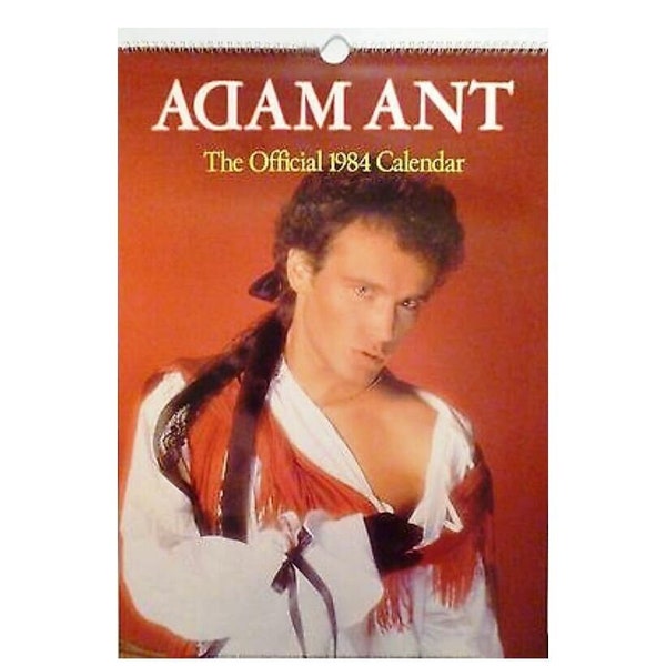 Adam Ant 1984 kalender, officieel, Britse punkband, new wave