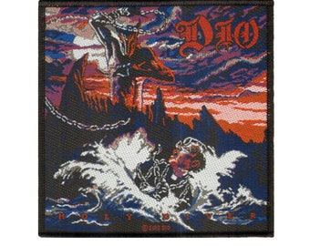 DIO  &#39;HOLY DIVER&#39;  woven cloth patch.  Licensed