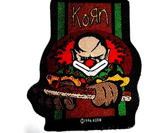 KORN patch, 'Clown'  design woven official vintage  from 1996!
