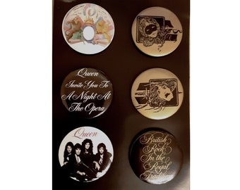 クイーンのバッジ/ピン/ボタン、フレディ・マーキュリー、ロジャー