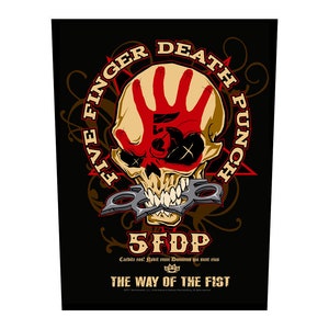 5FDP  Five Finger Death Punch &#39;The Way of the Fist&#39;  printed backpatch  Officially Licensed. 2012