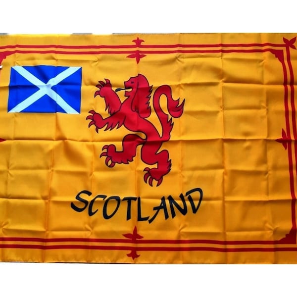 Drapeau de l’Écosse Drapeau textile Lion et St. Andrews Cross.  100% polyester, 43 pouces x 30 pouces, neuf,