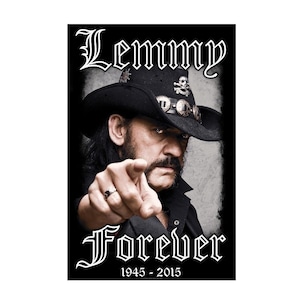 MOTORHEAD flag  &#39; LEMMY FOREVER &#39; flag - Textile Licensed Poster Flag