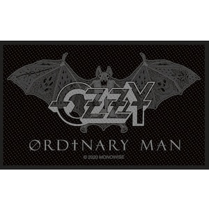 OZZY patch:  'Ordinary Man' woven patch.  Officially licensed,  heavy rock heavy metal patch