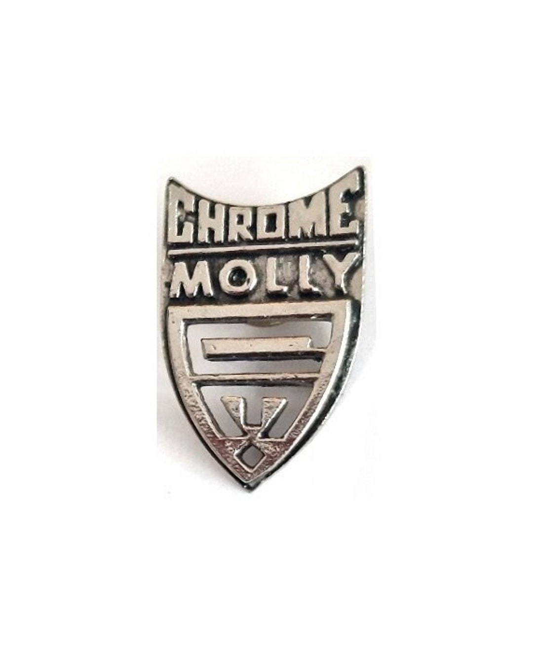 Chrome Molly Enamel Pin Badge. Vintage Poker Reider Design Cast Metal ...