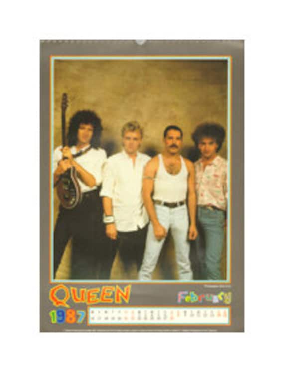 クイーン オフィシャルカレンダー 1987 Queen 1987 Calendar Official: Freddie Mercury, Brian May