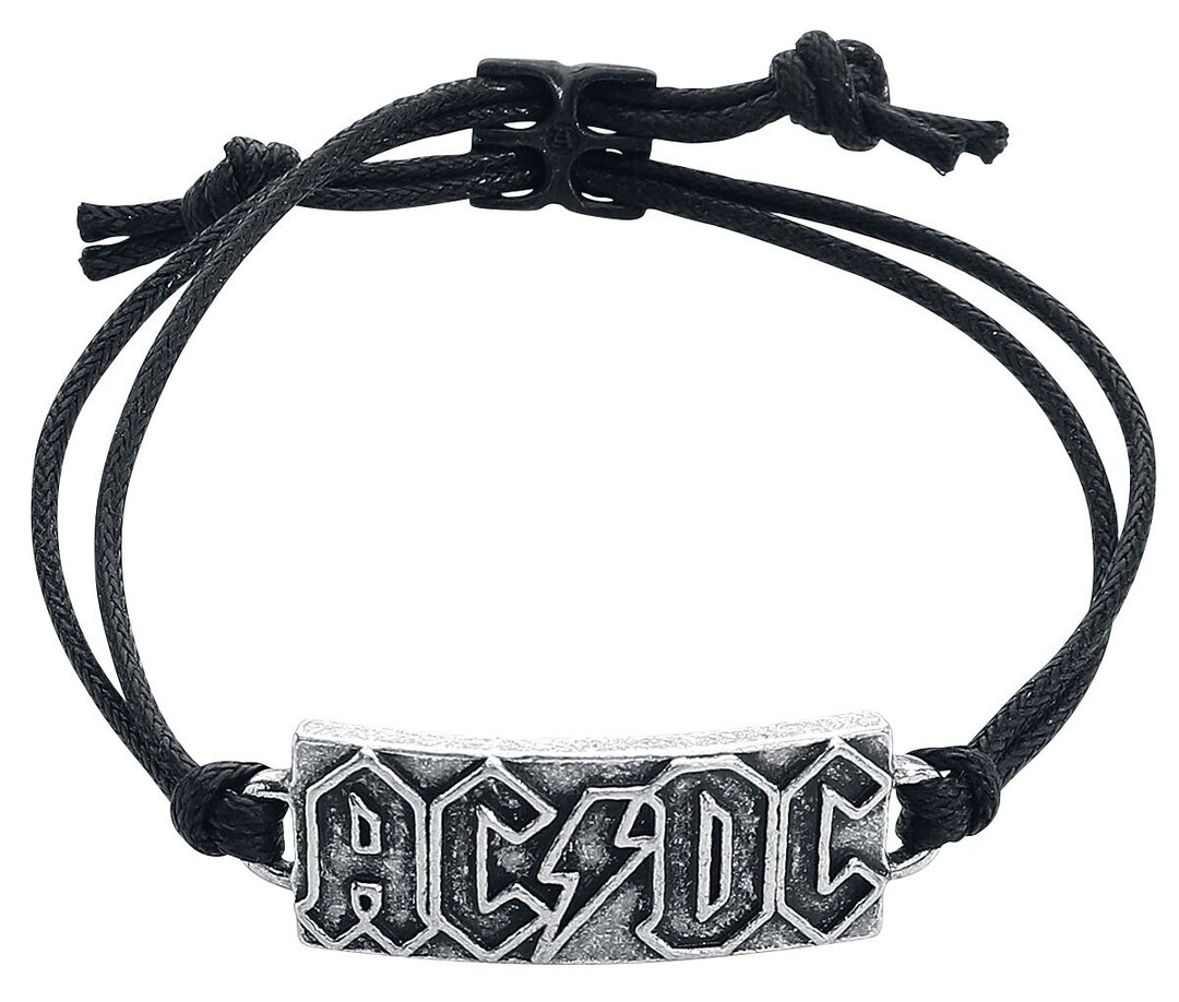 AC/DC - Logo Bracelet on a Waxed Cord - Etsy