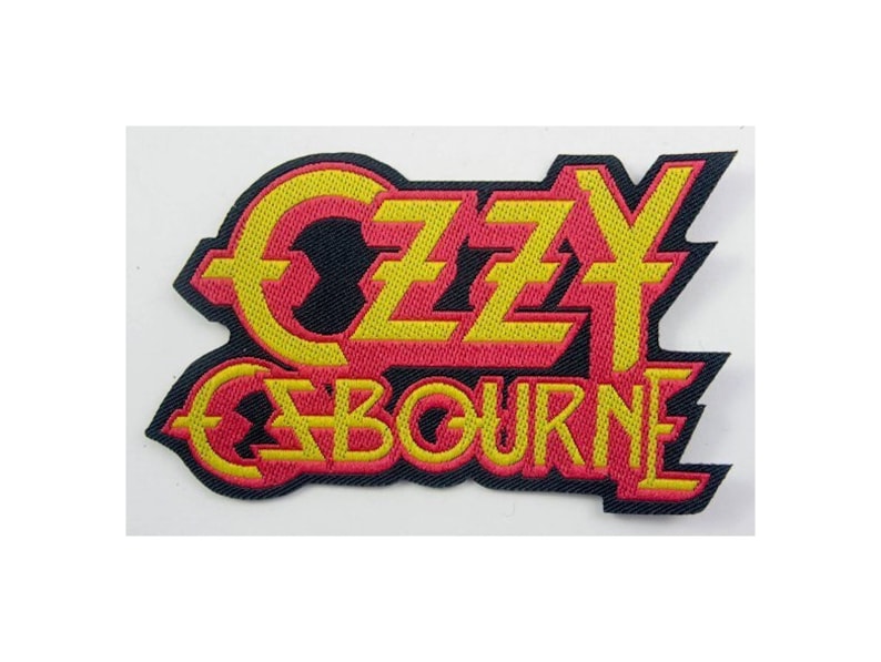OZZY patch Shaped Logo'' woven patch. Ozzy Osbourne officially licensed, heavy rock heavy metal patch image 1