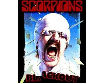 SCORPIONS Flag: ' Blackout ' Textile Poster Flag, Officially